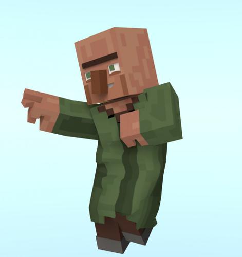 Villager Minecraft Rig preview image